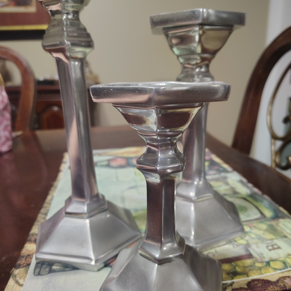 Elegant Silver Candle Holders